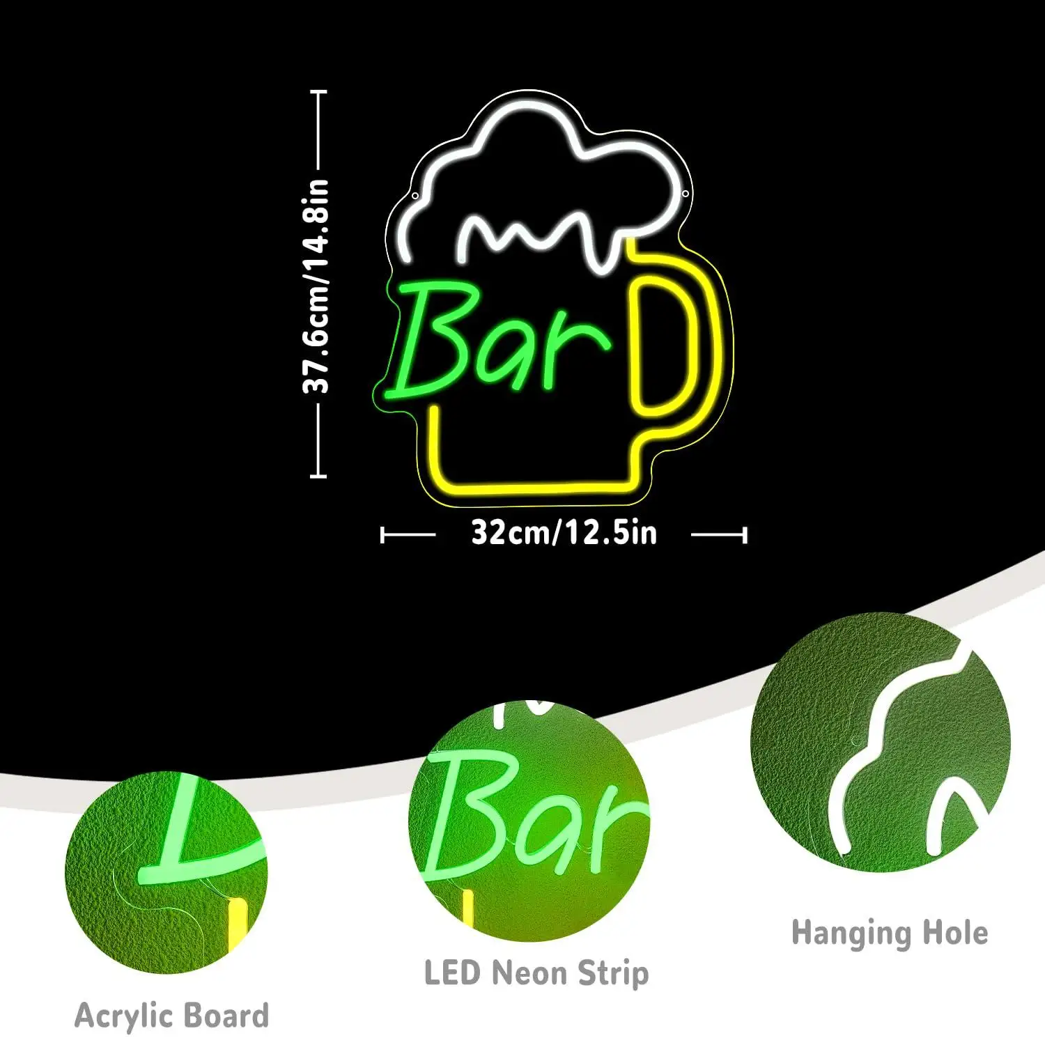 Beer Bar Neon Sign USB Dimmabl - مراجعة Lighting Decoration For Home وسعره