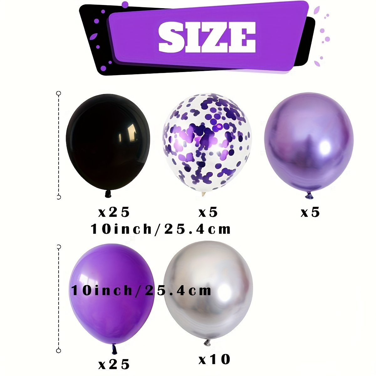 Purple and Black Balloons, 70  - مراجعة Decor Lighting Pack وسعره