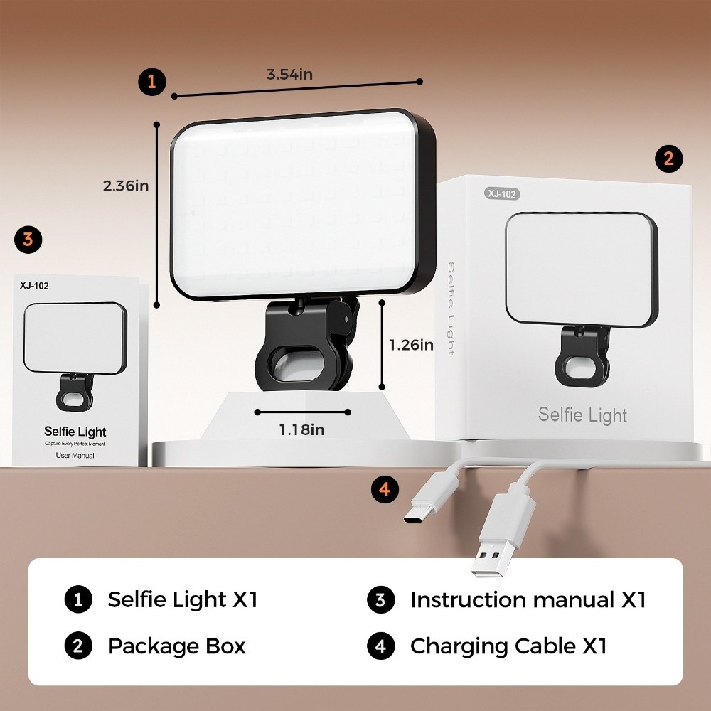 800/1000mAh LED Selfie Light U - مراجعة Lighting Gallery وسعره
