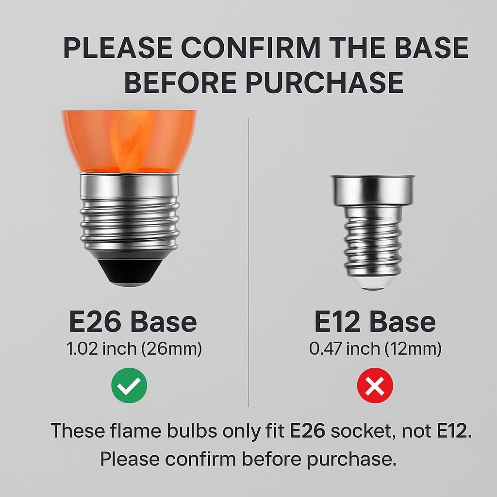 E26 Flame Light Bulbs, Flicker - مراجعة Decor Lighting Pack وسعره
