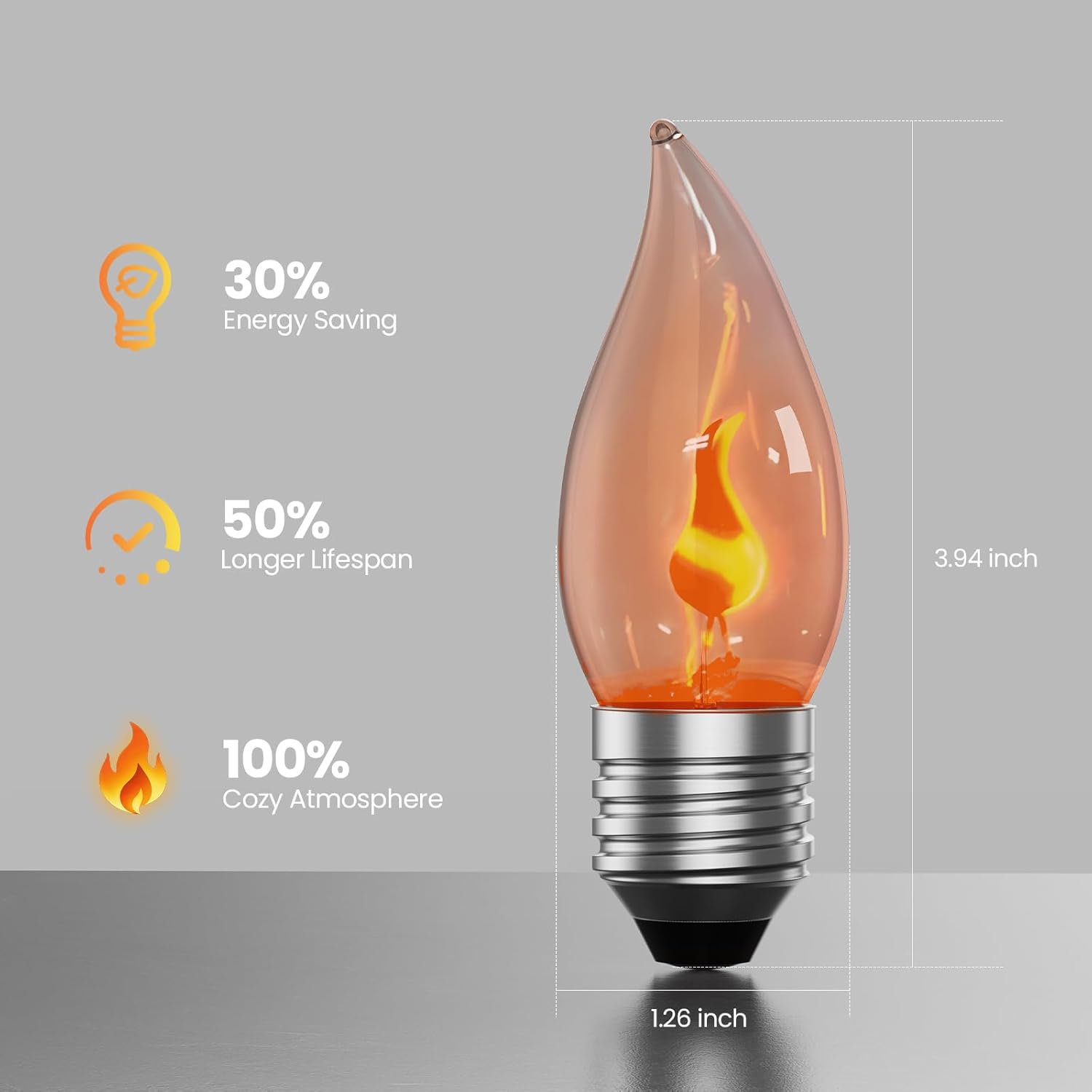 E26 Flame Light Bulbs, Flicker - مراجعة Decor Lighting Pack وسعره