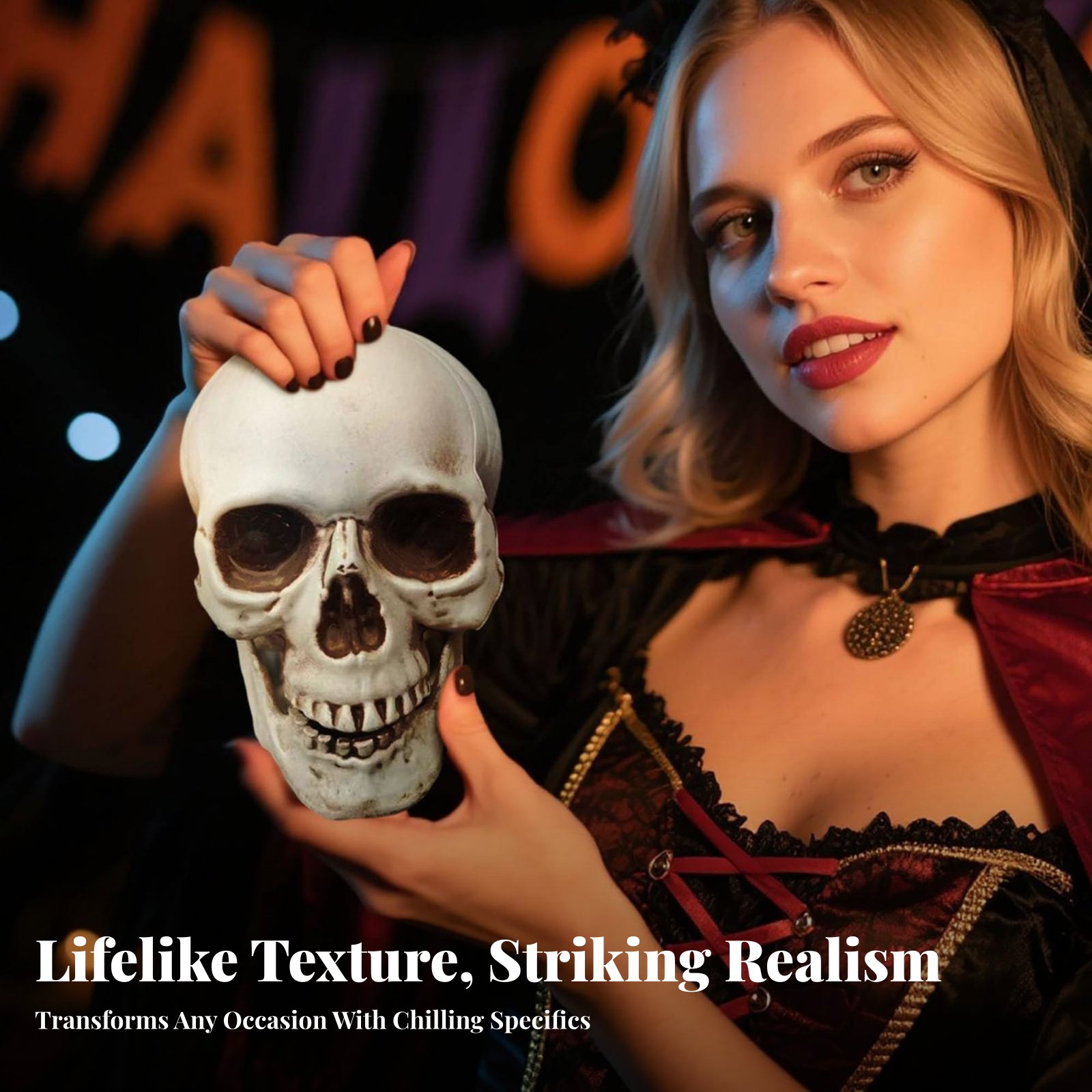 Realistic Skull Model Horror T - مراجعة Lighting Decor وسعره