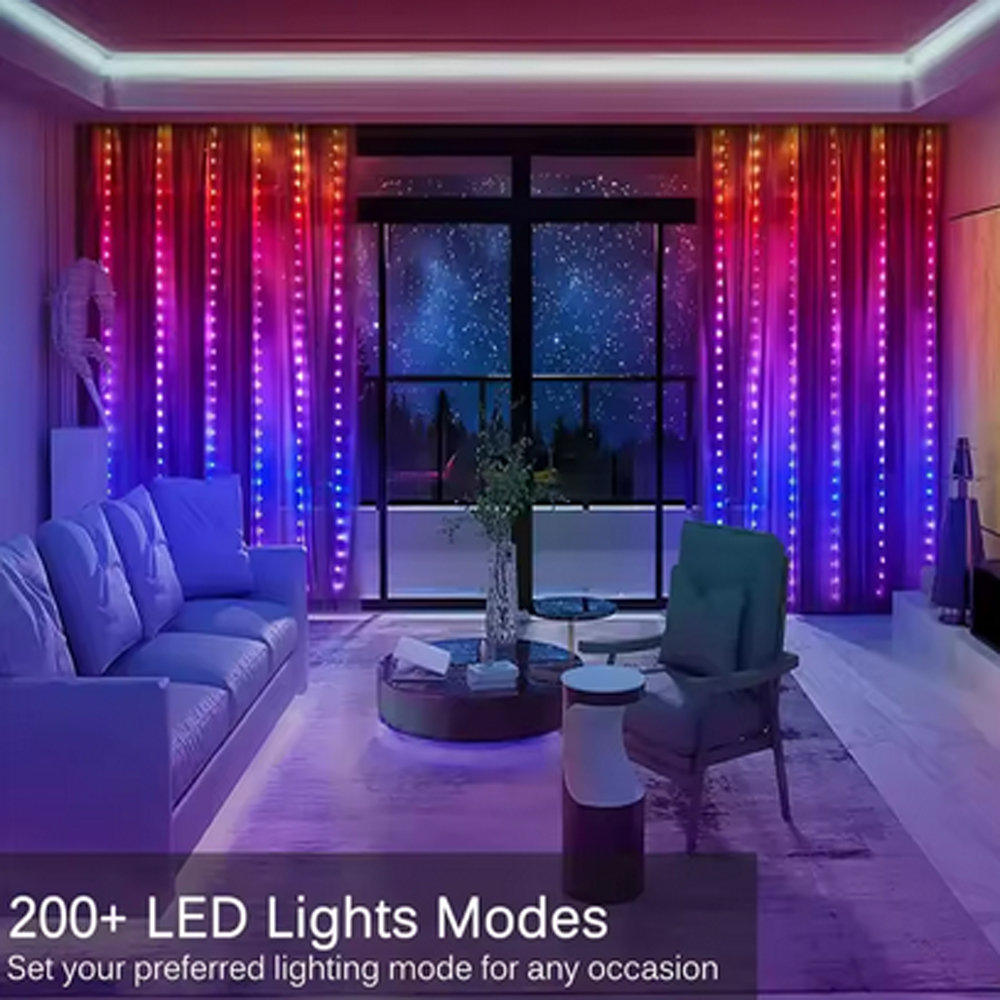 3M RGB Smart LED Curtain Light - مراجعة Outdoor Lighting Wedding Decor وسعره