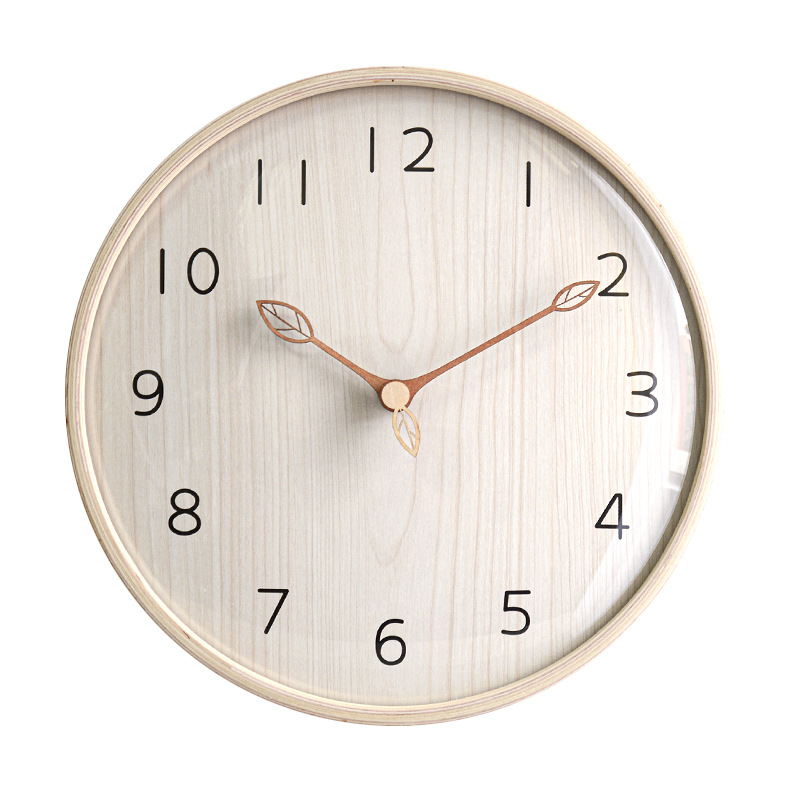 Nordic Style light Wooden Wall - مراجعة Lighting Home Decor Wall Clocks وسعره