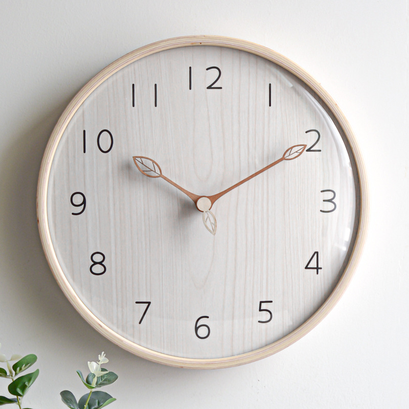 Nordic Style light Wooden Wall - مراجعة Lighting Home Decor Wall Clocks وسعره
