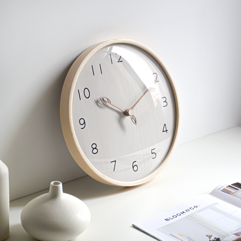 Nordic Style light Wooden Wall - مراجعة Lighting Home Decor Wall Clocks وسعره