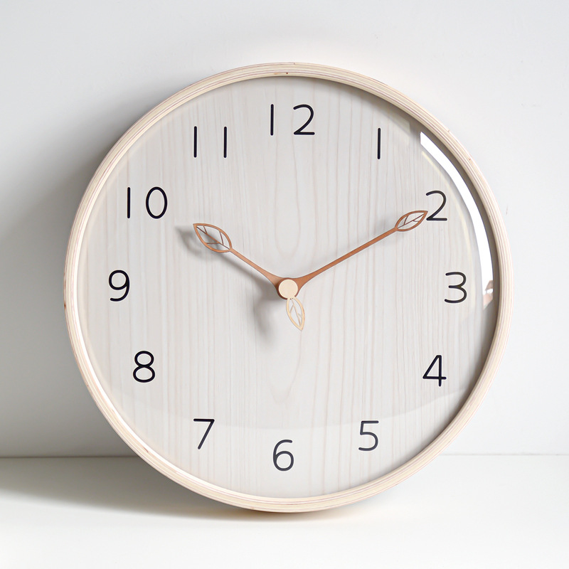 Nordic Style light Wooden Wall - مراجعة Lighting Home Decor Wall Clocks وسعره