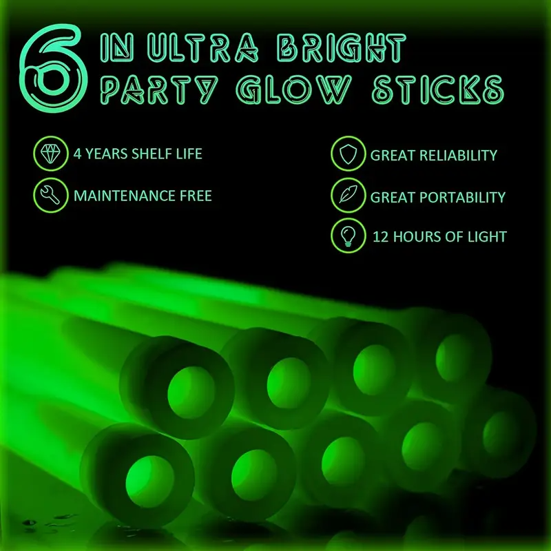 6-Inch Mini Glow Sticks with H - مراجعة Outdoor Lighting Wedding Decor وسعره