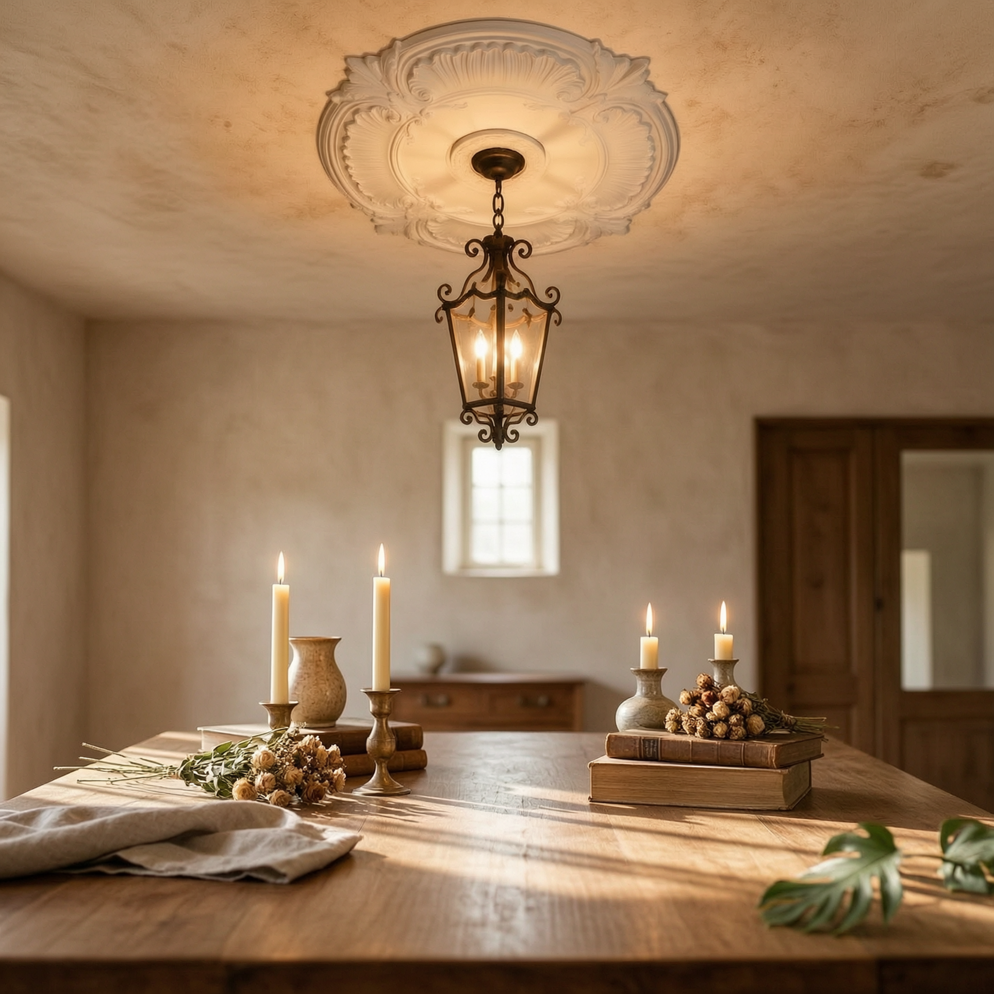 Round PU Ceiling Medallion Orn - مراجعة Lighting Decor وسعره