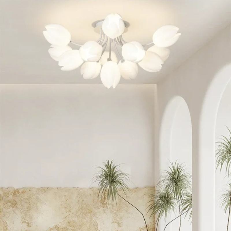 Restaurant Luxury Flowers Whit - مراجعة Decor Lighting The Parade وسعره