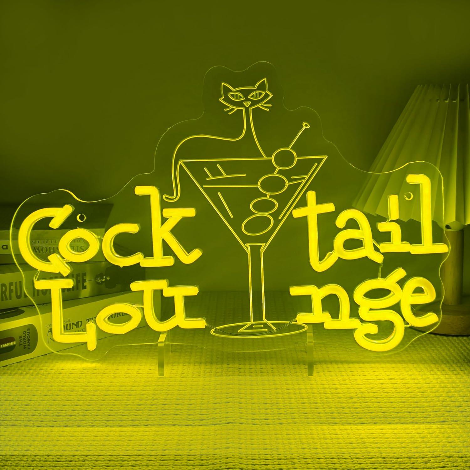 Cocktail Lounge Neon Sign Dimm - مراجعة Lighting Decoration For Home وسعره