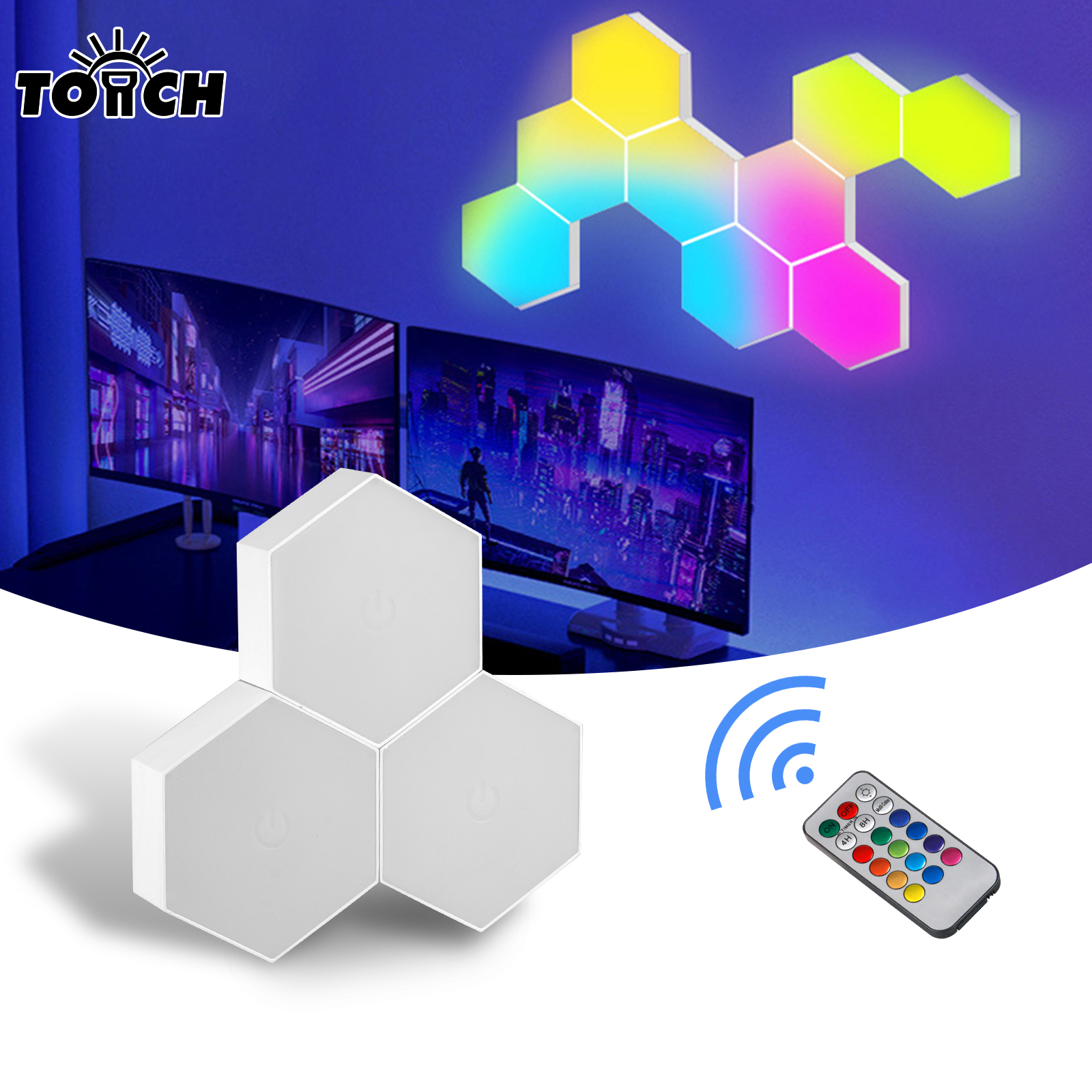 Remote control geometric hexag - مراجعة Lighting Decor وسعره