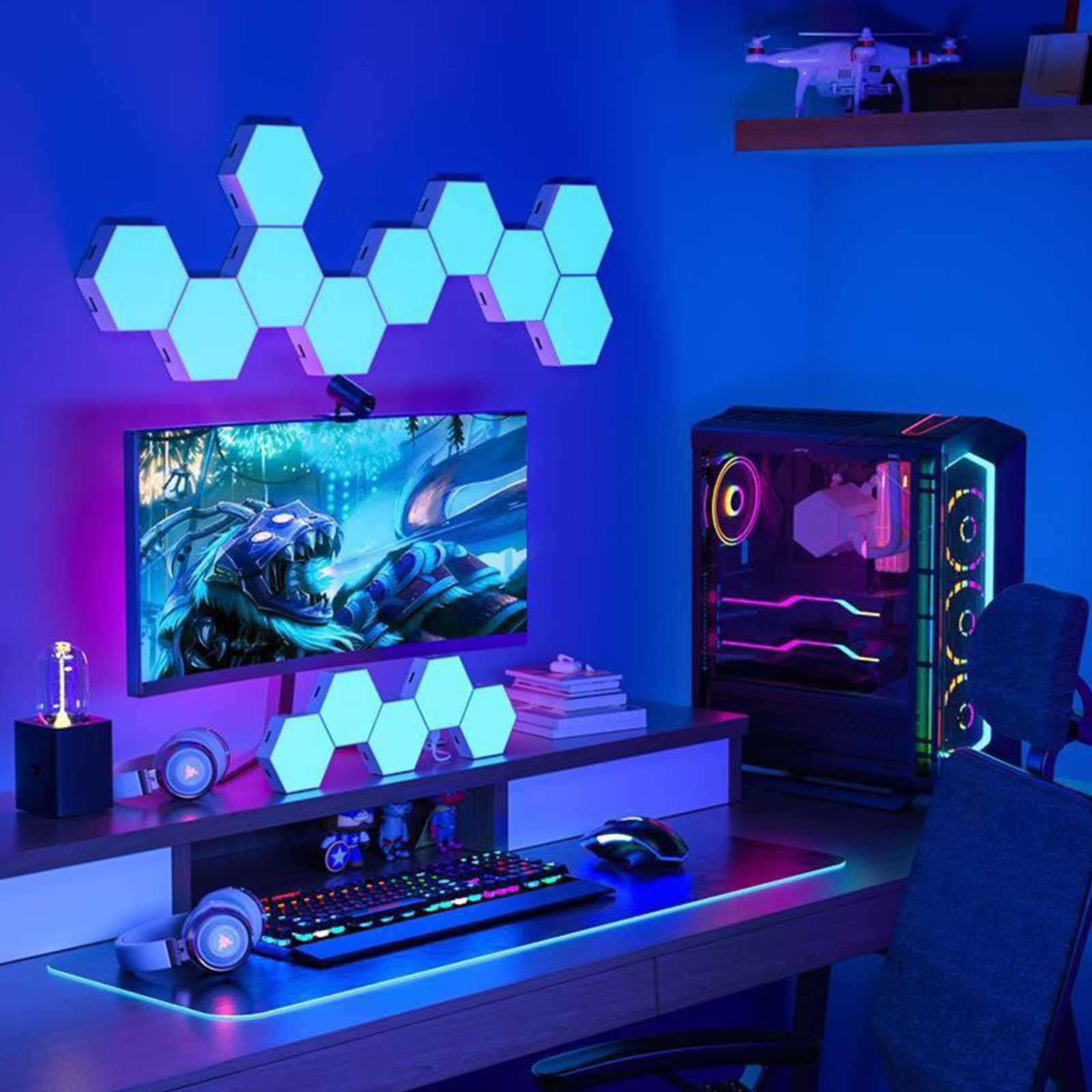 Remote control geometric hexag - مراجعة Lighting Decor وسعره