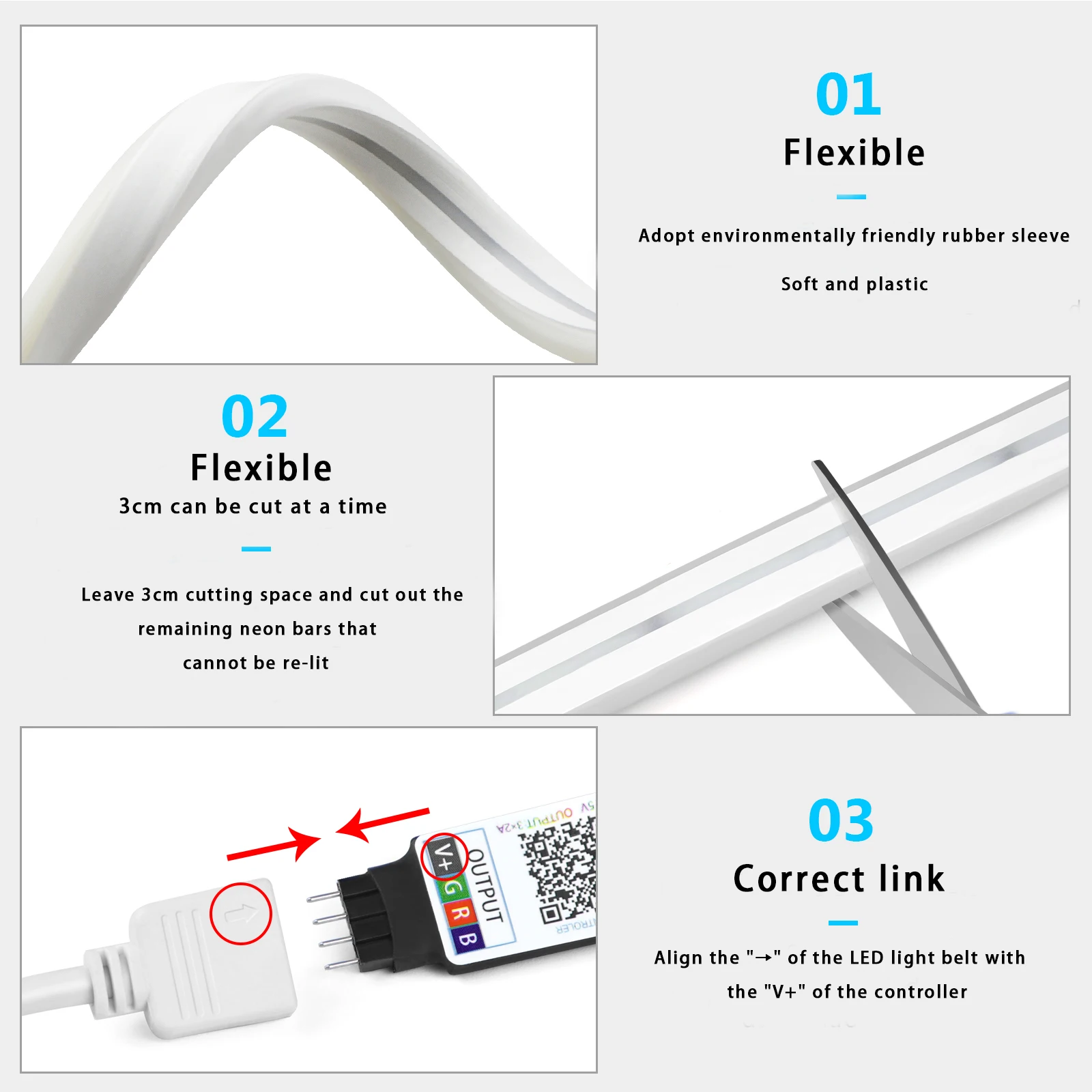1-5m RGB LED Neon Strip Light  - مراجعة Lighting Decoration For Home وسعره